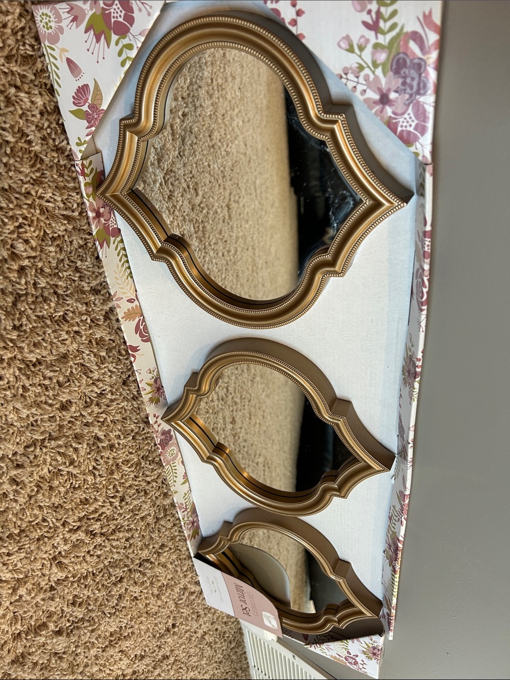 Gold Decorative Wall Mirror Set - Home Wall Decor